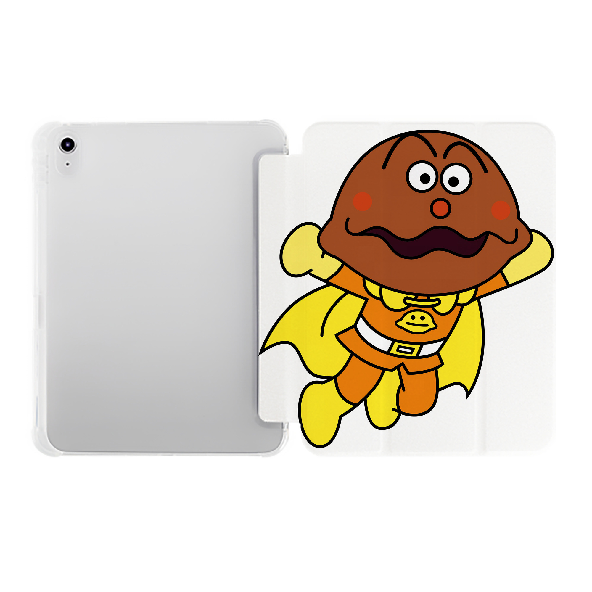 （画像用） アンパンマン Anpanman IPad ケース ペン収納付き 三つ折りスタンド PUレザー×シリコン 対応機種9.5/10.5/10.9インチ